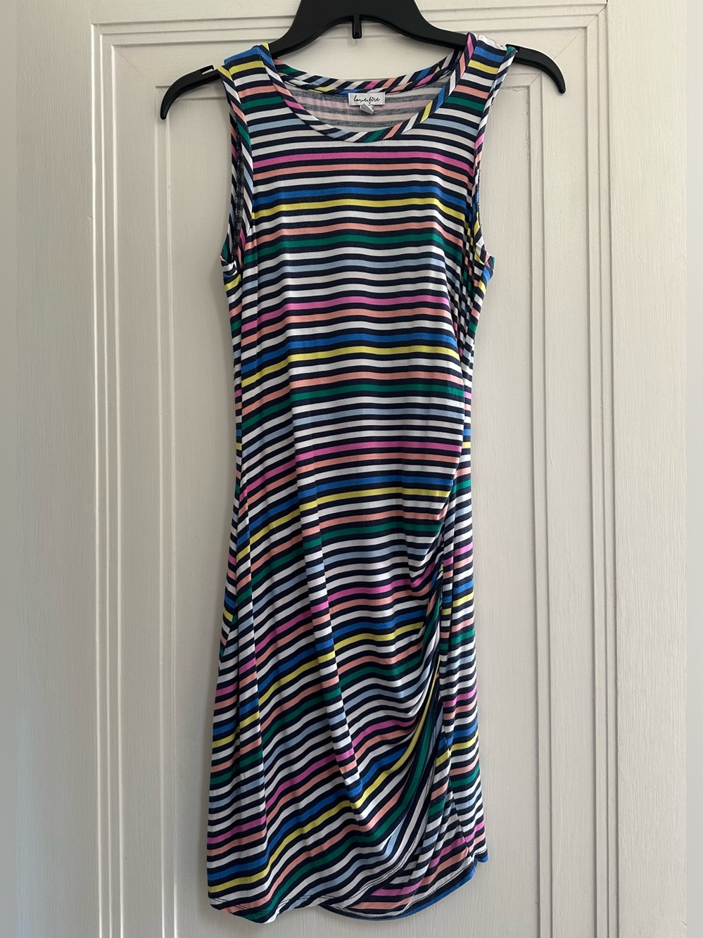 Love, Fire Soft Rainbow Striped 🌈 Knit Dress - Size S